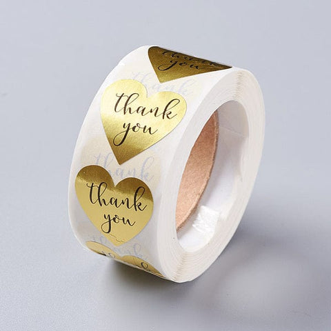BeadsBalzar Beads & Crafts (ST7058A) Self-Adhesive Kraft Paper Gift Tag Stickers, 25mm 500pcs/roll