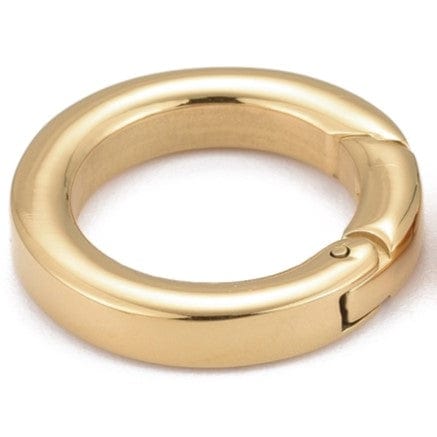 BeadsBalzar Beads & Crafts (ST8721G) 304 Stainless Steel Spring Gate Rings, O Rings, Ion Plating (IP), 20mm (1 PC)