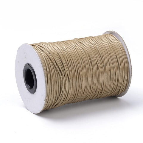 BeadsBalzar Beads & Crafts TAN (WC08-111) (WC08-X) Braided Korean Waxed Polyester Cords (80 MET)