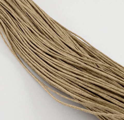 BeadsBalzar Beads & Crafts TAN (WC5565A) (WC5565X) Chinese Waxed Cotton Cord, Gray 0.7mm (10 METS)