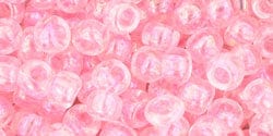BeadsBalzar Beads & Crafts (TR-06-171D) TOHO - Round 6/0 : Transparent-Rainbow Ballerina Pink (25 GMS)