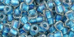 BeadsBalzar Beads & Crafts (TR-06-263) TOHO Round 6/0 : Inside-Color Rainbow Crystal/Lt Capri-Lined (25 GMS)