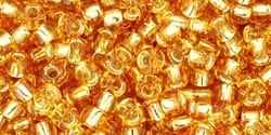 BeadsBalzar Beads & Crafts (TR-08-22B-250G) TOHO - Round 8/0 : Silver-Lined Med Topaz (250 GMS)