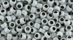 BeadsBalzar Beads & Crafts (TR-08-820) TOHO - Round 8/0 : Inside-Color Opaque Gray/Black-Lined (25 GMS)