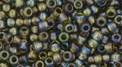 BeadsBalzar Beads & Crafts (TR-08-999) TOHO - Round 8/0 : Gold-Lined Rainbow Black Diamond (25 GMS)