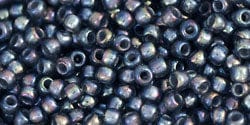 BeadsBalzar Beads & Crafts (TR-11-1820) TOHO - Round 11/0 : Inside-Color Rainbow Gray/Opaque Gray-Lined (25 GMS)