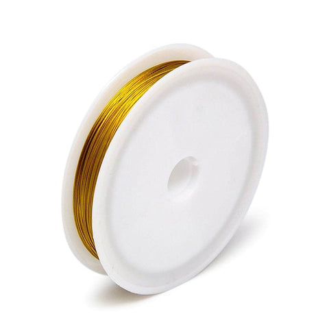 BeadsBalzar Beads & Crafts (TT6846A) GOLDENROD (TT6846X) Tiger Tail Wire, Nylon-coated Stainless Steel.45mm in diameter (50M)
