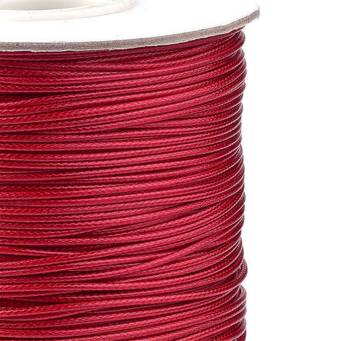 BeadsBalzar Beads & Crafts (WC-A118) FIREBRICK (WC-X) Korean Waxed Polyester Cord, 1mm (85yards/roll)