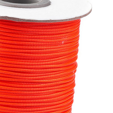 BeadsBalzar Beads & Crafts (WC-A183) DARK ORANGE (WC-X) Korean Waxed Polyester Cord, 1mm (85yards/roll)