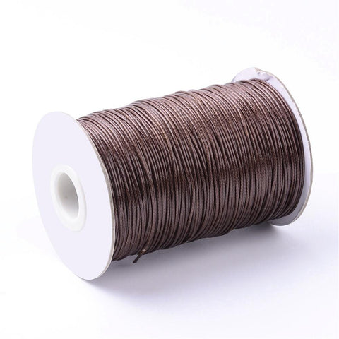 BeadsBalzar Beads & Crafts (WC5230C) Korean Wax Polyester Cords, COCONUT BROWN 2mm (100 YRDS)