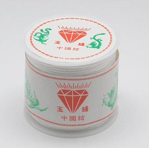 BeadsBalzar Beads & Crafts WHITE (NC2-13) (NC2-X) Nylon cord 45m roll 0,8mm (45 METS)
