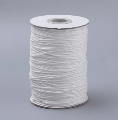 BeadsBalzar Beads & Crafts WHITE (WC08-122) (WC08-X) Braided Korean Waxed Polyester Cords (80 MET)