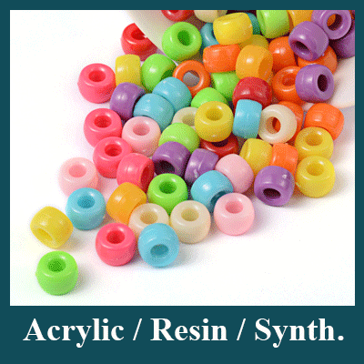 Acrylic, Resin & Synthetic Beads for Crafts