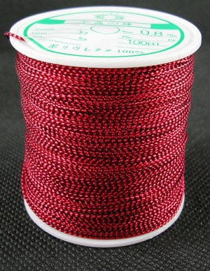 RED 0.8mm Metallic Thread, Embroidery Thread 0.8mm Metallic Thread, Embroidery Thread