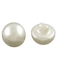 1-Hole Acrylic Shank Buttons, Imitation Pearl Style, Half Round, White 12mm, 11mm thick 1-Hole Acrylic Shank Buttons, Imitation Pearl Style, Half Round, White 12mm, 11mm thick