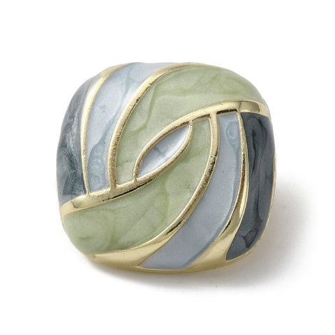 Square 18x18x9mm Hole 2mm 1-Hole Zinc Alloy Enamel Shank Buttons - Choose Style 1-Hole Zinc Alloy Enamel Shank Buttons - Choose Style