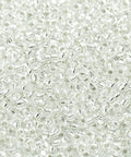 100g MIYUKI SEED BEADS 15/0 CRYSTAL SILVER LINED GREY 0021F 100g MIYUKI SEED BEADS 15/0 CRYSTAL SILVER LINED GREY 0021F