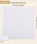 11CT Cotton Cross Stitch Fabric, Aida Cloth, Square, White 11CT Cotton Cross Stitch Fabric – Aida Cloth in Square for Easy Stitching