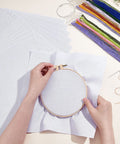 11CT Cotton Cross Stitch Fabric, Aida Cloth, Square, White 11CT Cotton Cross Stitch Fabric – Aida Cloth in Square for Easy Stitching