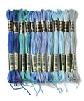 12 Skeins 12 Colors 6-Ply Polyester Embroidery Floss, Cross Stitch Threads, Segment Dyed 12 Skeins 12 Colors 6-Ply Polyester Embroidery Floss, Cross Stitch Threads, Segment Dyed