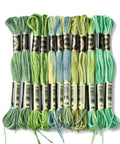 12 Skeins 6 Colors 6-Ply Polyester Embroidery Floss, Cross Stitch Threads, Segment dyed 12 Skeins 6 Colors 6-Ply Polyester Embroidery Floss – Premium Cross Stitch Threads for Needlework, DIY Crafts 