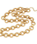 13MM 304 Stainless Steel Ring Link Chain Necklaces, Ion Plated, Golden, 17.72 inch(45cm) 13MM 304 Stainless Steel Ring Link Chain Necklaces, Ion Plated, Golden, 17.72 inch(45cm)