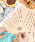 14 Piece Iron Crochet Hooks, Platinum 14 Piece Iron Crochet Hooks, Platinum