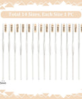 14 Piece Iron Crochet Hooks, Platinum 14 Piece Iron Crochet Hooks, Platinum