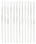 14 Piece Iron Crochet Hooks, Platinum 14 Piece Iron Crochet Hooks, Platinum