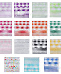 15-sheet Self-Adhesive Acrylic Rhinestone Sticker Sheet – Mixed Colours 15-Piece Acrylic Rhinestone Sticker Set | BalzarCrafts