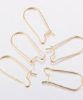 16pcs. 304 Stainless Steel Earring Hooks, Golden, 20mm 16pcs. 304 Stainless Steel Earring Hooks, Golden, 20mm