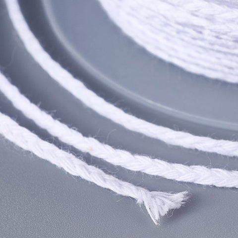 18-Ply Cotton Candle Wick Cord – White, 61m Roll for Candle Making 18-Ply Cotton Candle Wick Cord – White, 61m Roll for Candle Making