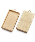 18K Gold Plated Alloy Pendant Cabochon Settings – Plain Edge Bezel Cups, Matte Gold 18K Gold Plated Alloy Pendant Cabochon Settings – Plain Edge Bezel Cups, Matte Gold