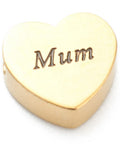 18K Gold Plated "Mum" Heart Beads – Ion Plated 304 Stainless Steel 18K Gold Plated "Mum" Heart Beads – Ion Plated 304 Stainless Steel for Mother’s Day Jewelry