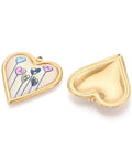 LINEN 18K Gold Plated Stainless Steel Heart Pendant – Printed Style Charm, Ion Plated, Tarnish Resistant 18K Gold Plated Stainless Steel Heart Pendant – Printed Style Charm, Ion Plated, Tarnish Resistant