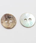 9X1MM ROUND 2-Hole Flat Round Mother of Pearl Buttons, Akoya Shell Button, Tan 2-Hole Flat Round Mother of Pearl Buttons, Akoya Shell Button, Tan