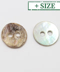 2-Hole Flat Round Mother of Pearl Buttons, Akoya Shell Button, Tan 2-Hole Flat Round Mother of Pearl Buttons, Akoya Shell Button, Tan
