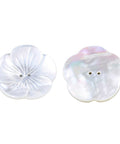 2-Hole White Shell Mother of Pearl Shell Buttons, Flower, Seashell Color 2-Hole White Shell Mother of Pearl Shell Buttons, Flower, Seashell Color