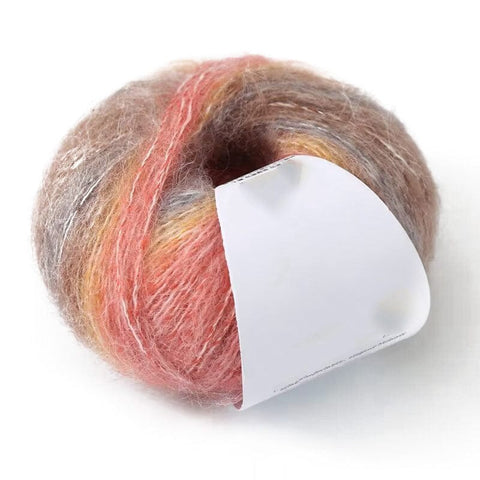 DARK SALMON 2-Ply Mohair Gradient Yarn | Knitting & Crochet Yarn 2-Ply Mohair Gradient Yarn | Knitting & Crochet Yarn