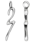 SILVER ANTIQUE 2027 Zamak Organic-Shaped Pendant – 7 × 35mm 2027 Zamak Organic-Shaped Pendant – 7 × 35mm