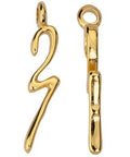 24K GOLD PLATED 2027 Zamak Organic-Shaped Pendant – 7 × 35mm 2027 Zamak Organic-Shaped Pendant – 7 × 35mm