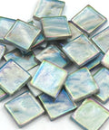IRIDESCENT SILVER 20mm Pearlized Crystal Glass Mosaic Tiles 20mm Pearlized Crystal Glass Mosaic Tiles | Indoor Crafts