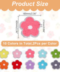 20Pcs flower Adhesive Embroidery Patches – 10 Colors 20Pcs flower Adhesive Embroidery Patches – 10 Colors
