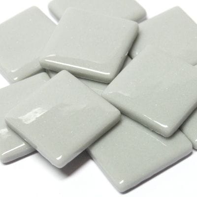 PALE GREY 25mm Recycled Sintered Glass Mosaic Tiles Square 25mm Recycled Glass Mosaic Tiles | BalzarCrafts