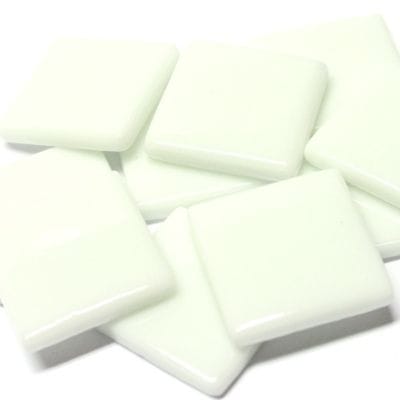OPAL WHITE 25mm Recycled Sintered Glass Mosaic Tiles Square 25mm Recycled Glass Mosaic Tiles | BalzarCrafts