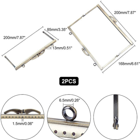 2Pcs Iron Purse Frame Handle – Antique Bronze Bag Frame for Sewing, DIY Handbag 2Pcs Iron Purse Frame Handle – Antique Bronze Bag Frame for Sewing, DIY Handbag