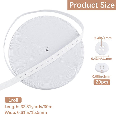 2Pcs Resin Buttons with 1m Polypropylene and Polycotton Flat Elastic Cord, Adjustable Band, for Pants Button Extenders 2Pcs Resin Buttons with 1m Polypropylene and Polycotton Flat Elastic Cord, Adjustable Band, for Pants Button Extenders