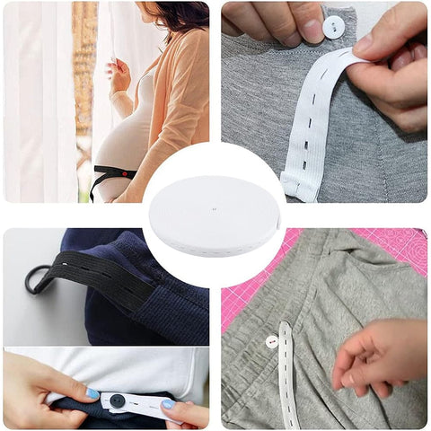 2Pcs Resin Buttons with 1m Polypropylene and Polycotton Flat Elastic Cord, Adjustable Band, for Pants Button Extenders 2Pcs Resin Buttons with 1m Polypropylene and Polycotton Flat Elastic Cord, Adjustable Band, for Pants Button Extenders