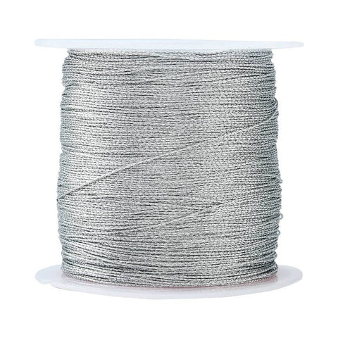 3-Ply Metallic Jewellery-Making Cord – Silver, 0.2mm, 100m Silver 3-Ply Metallic Cord 0.2mm, 100m | BalzarCrafts