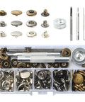 30 Sets 3 Colors Brass Snap Button Kits, with tools 30 Sets 3 Colors Brass Snap Button Kits, with tools